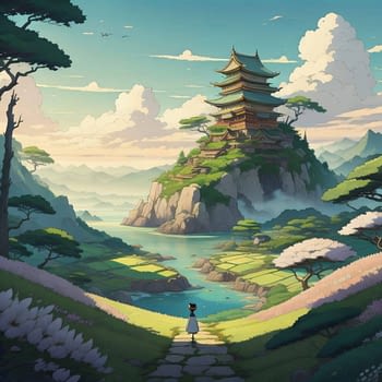 Asian Landscape - Piękny NFT ukazujący spokój i ciszę Azji