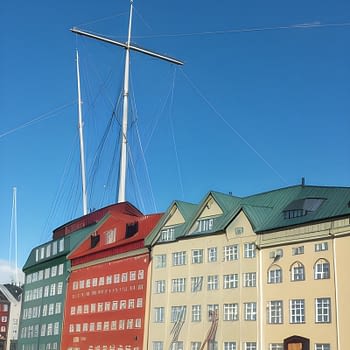 Scandinavische dromen: Levendige Scandinavische huizen NFT Art